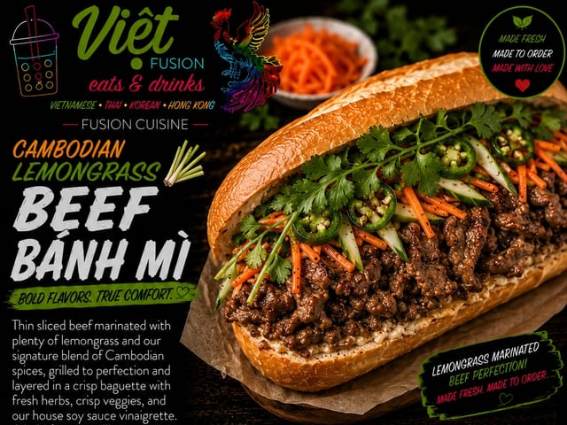 B7. Cambodian Lemongrass Beef.