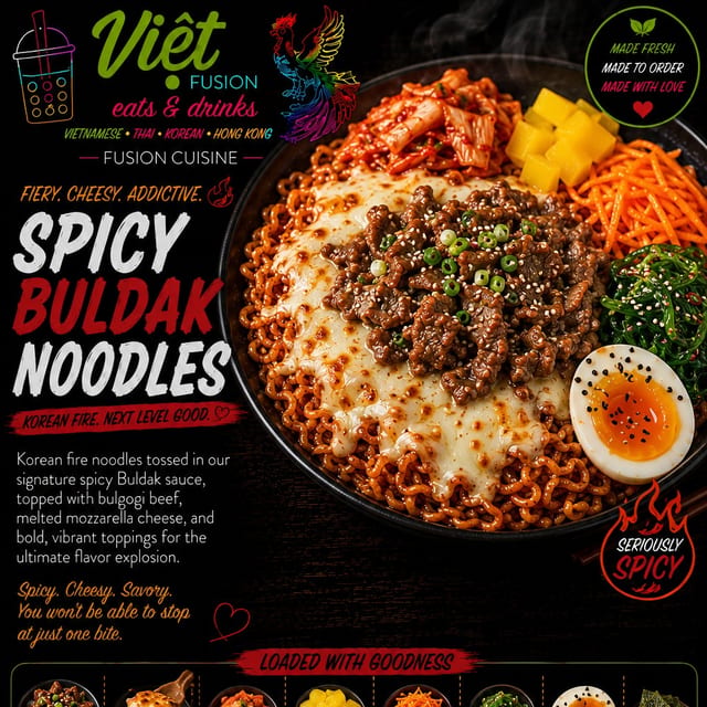F10. Spicy Buldak Noodles.