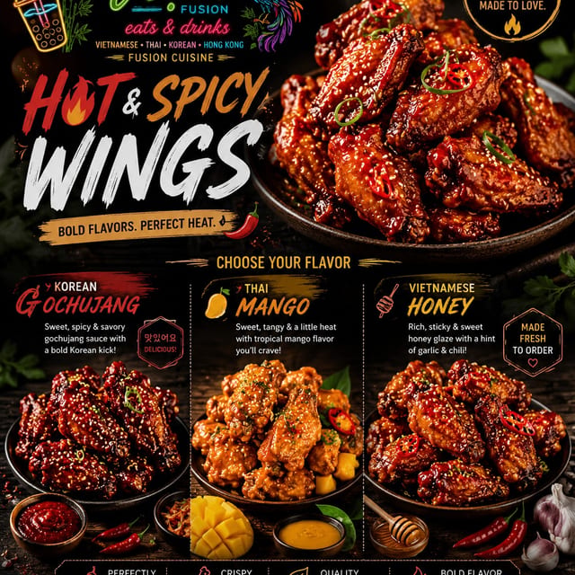 M4. Korean Hot Wings.