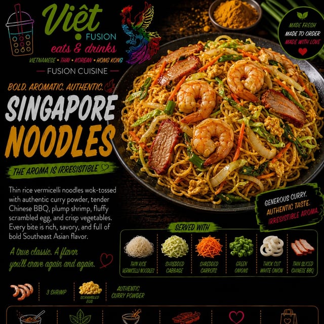 F13. Singapore Noodles.