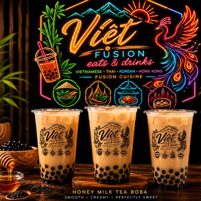 D3. Honey Milk Tea Boba.